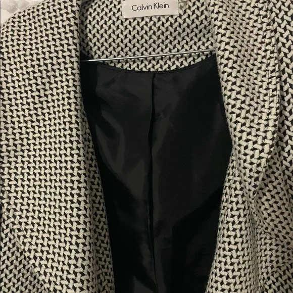 Calvin Klein ruffle open front cardigan sweater 4